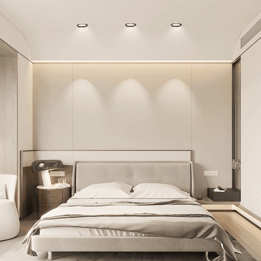 Aigostar - К-кт 3x LED Екстериорна лампа за вграждане LED/4,8W/230V 4000K IP65 черен