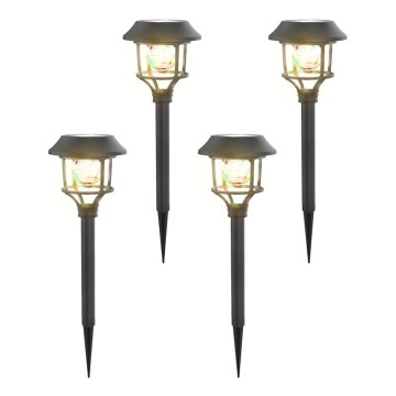Aigostar - К-кт 4x LED RGB Соларна лампа LED/0,2W/2V IP44