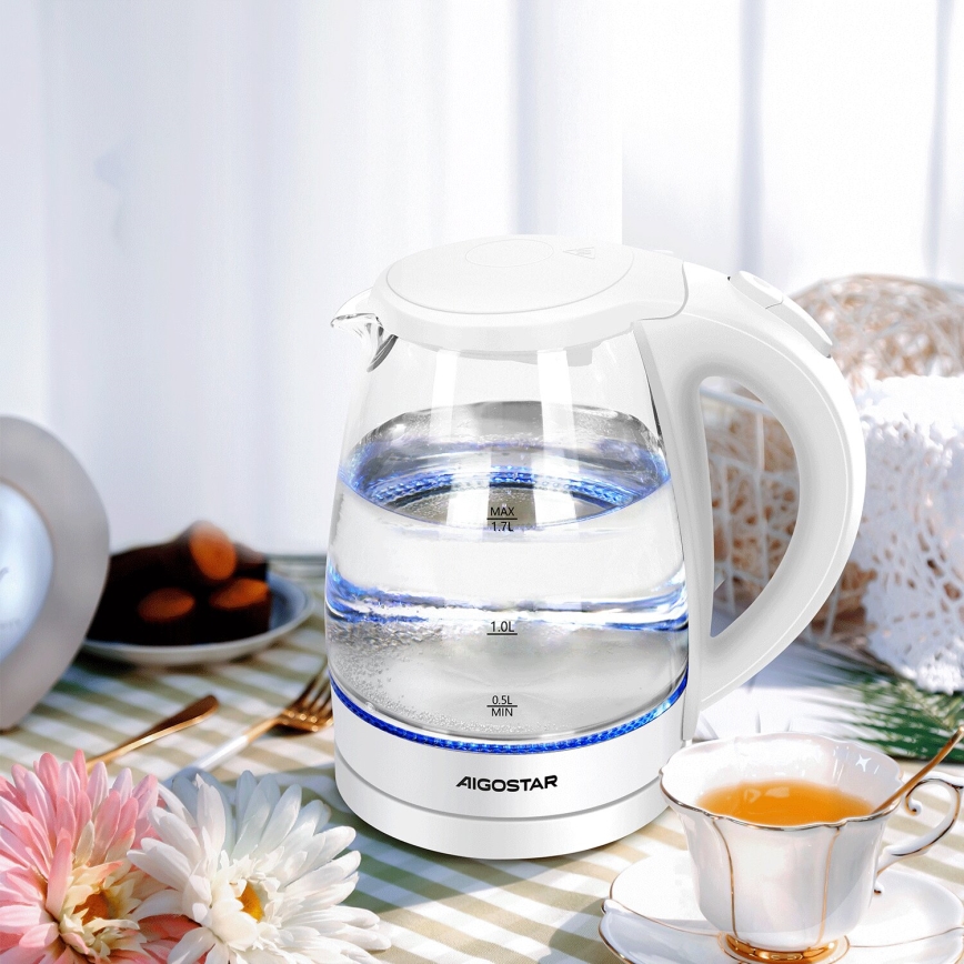 Aigostar - Кана 1,7l 2200W/230V бял