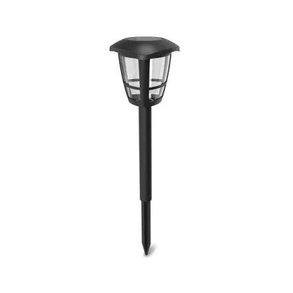 Aigostar - Комплект от 12 соларни LED лампи LED/0,06W/2V 33,8 см 6500K 100 mAh IP44 черни