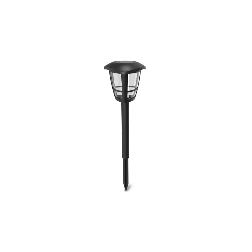 Aigostar - Комплект от 12 соларни LED лампи LED/0,06W/2V 33,8 см 6500K 100 mAh IP44 черни