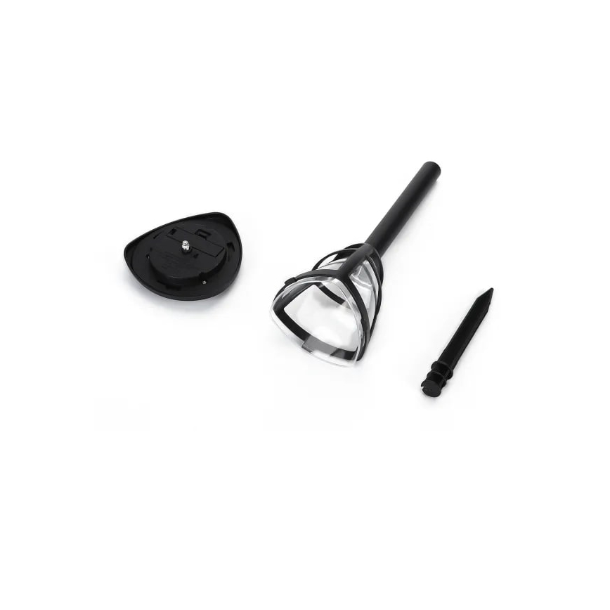 Aigostar - Комплект от 12 соларни LED лампи LED/0,06W/2V 33,8 см 6500K 100 mAh IP44 черни