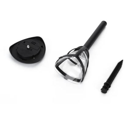 Aigostar - Комплект от 12 соларни LED лампи LED/0,06W/2V 33,8 см 6500K 100 mAh IP44 черни