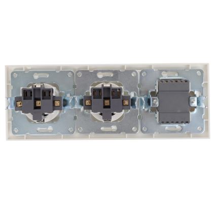 Aigostar - Комплект от 2 броя контакт с ключ 2x16A/250V SCHUKO