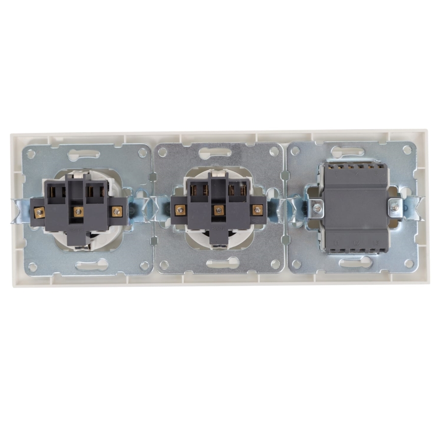 Aigostar - Комплект от 2 броя контакт с ключ 2x16A/250V SCHUKO
