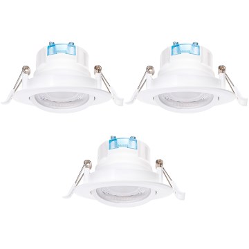 Aigostar - Комплект 3x LED Встраиваемо осветление LED/5W/230V 4000K Ø 8,5 см бяло