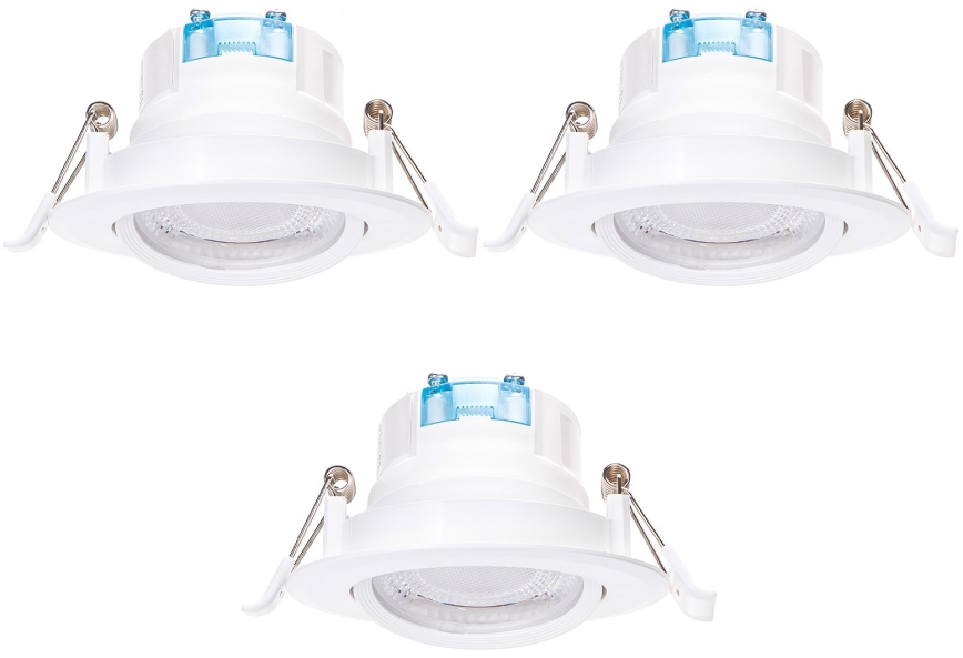 Aigostar - Комплект 3x LED Встраиваемо осветление LED/5W/230V 4000K Ø 8,5 см бяло