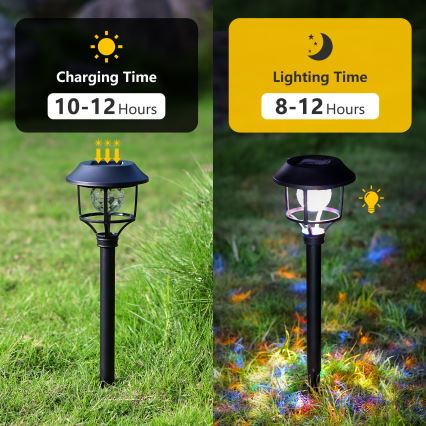 Aigostar - Комплект от 4 бр. LED RGB соларна лампа LED/0,2W/2V 40 mAh IP44