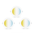 Aigostar - Комплект от 3 бр. LED регулируеми вградени осветителни тела MESH LED/6W/230V 2700K-6500K, Ø11,5 см