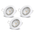 Aigostar - Комплект от 3 вградени LED осветителни тела 1xGU10/4,5W/230V 3000K, бели