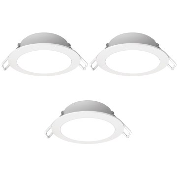 Aigostar - комплект от 3 вградени LED осветителни тела за баня, LED/4,8 W/230 V, IP65, бяло