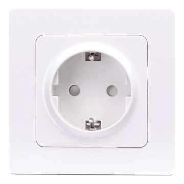 Aigostar - Контактна розетка SCHUKO с рамка, 250V, бяла