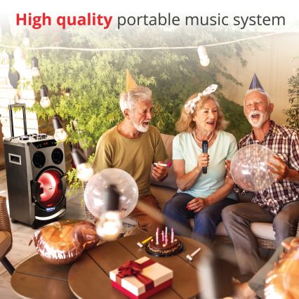 AKAI ABTS-112 - Безжичен високоговорител 300W/230V 7000 mAh + дистанционно управление