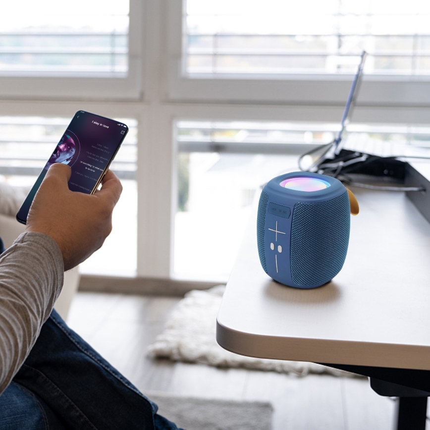 AKAI ABTS-V5 BL - Безжична колонка с микрофон 3W/1200 mAh, синя