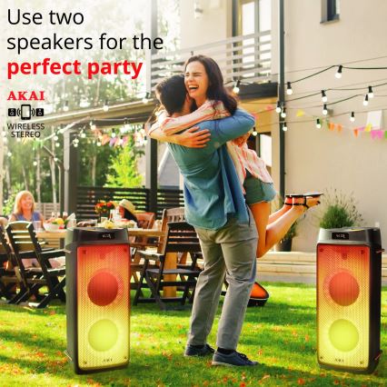 AKAI PARTY BOX 810 - Безжичен високоговорител 65W/230V 5000 mAh + дистанционно управление