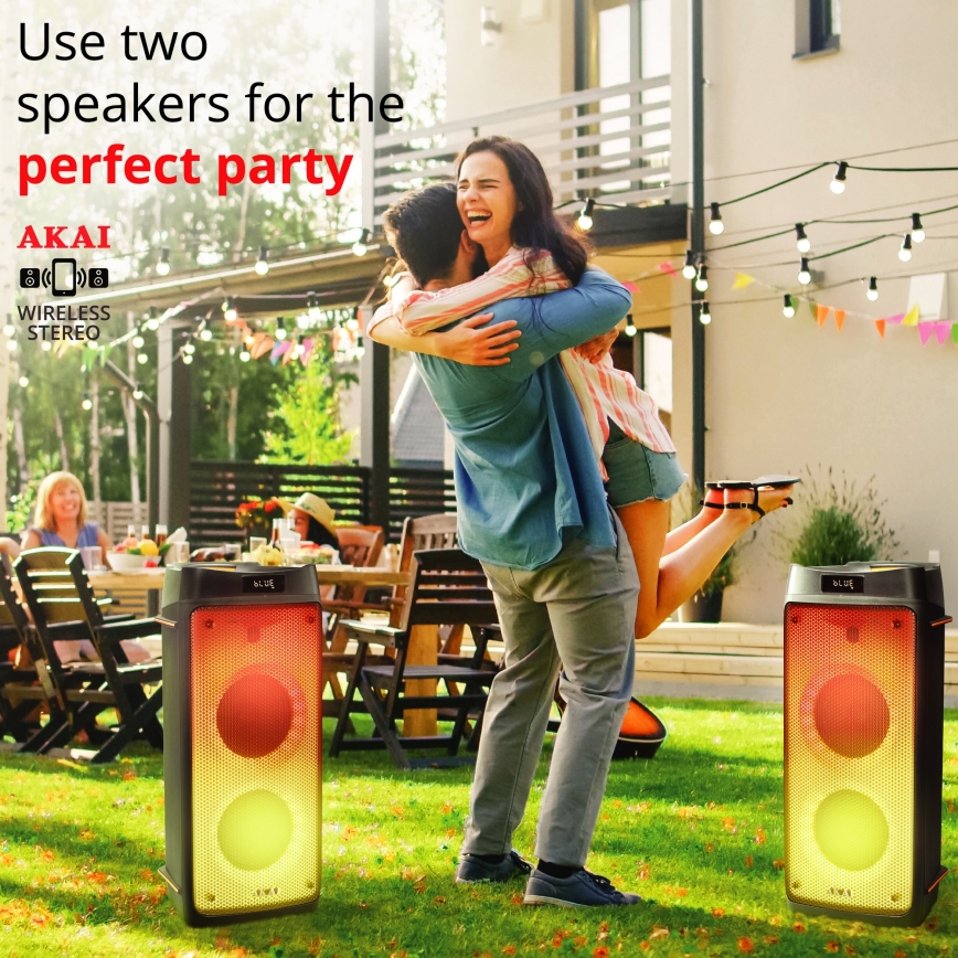 AKAI PARTY BOX 810 - Безжичен високоговорител 65W/230V 5000 mAh + дистанционно управление