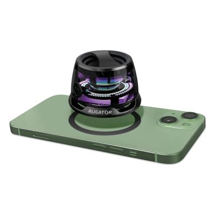 Aligator ABSMB01 - Магнитен високоговорител за MagSafe Mini Beat 400 mAh, черен