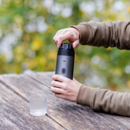 Aligator ACM002 - Преносима акумулаторна кафемашина PortaCaffé 3в1 72W/7500 mAh сива