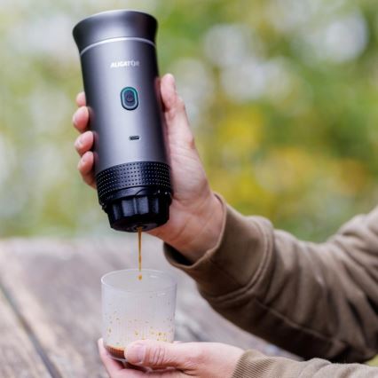 Aligator ACM002 - Преносима акумулаторна кафемашина PortaCaffé 3в1 72W/7500 mAh сива