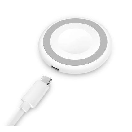 Aligator AMS08WT - Безжично зарядно устройство MagSafe 3-в-1 15W бяло