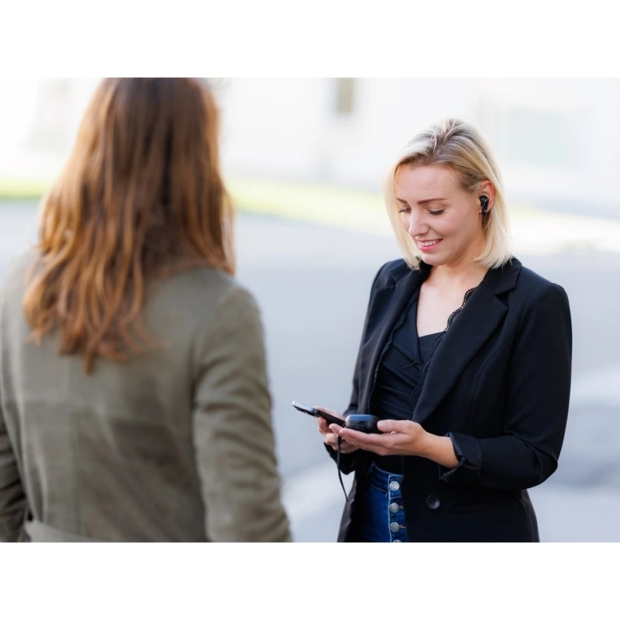 Aligator ATR10BK - Безжични слушалки с преводач 2 в 1 Pods Translate 470 mAh + 2x 40 mAh черни