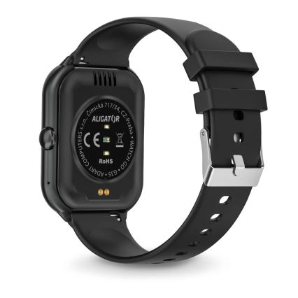 Aligator AW10BK - Смарт часовник Watch GO 220 mAh IP67 черен