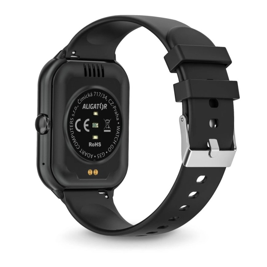 Aligator AW10BK - Смарт часовник Watch GO 220 mAh IP67 черен