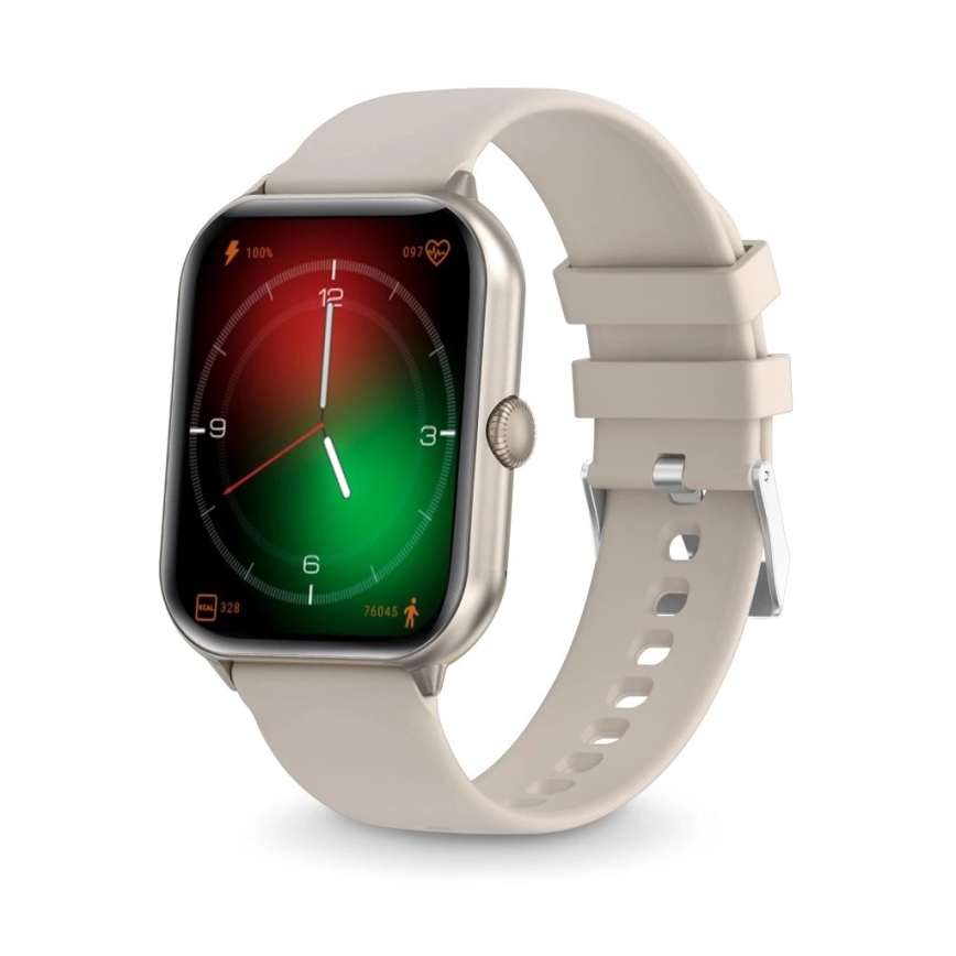 Aligator AW10SR - смарт часовник Watch GO 220 mAh IP67 кремав