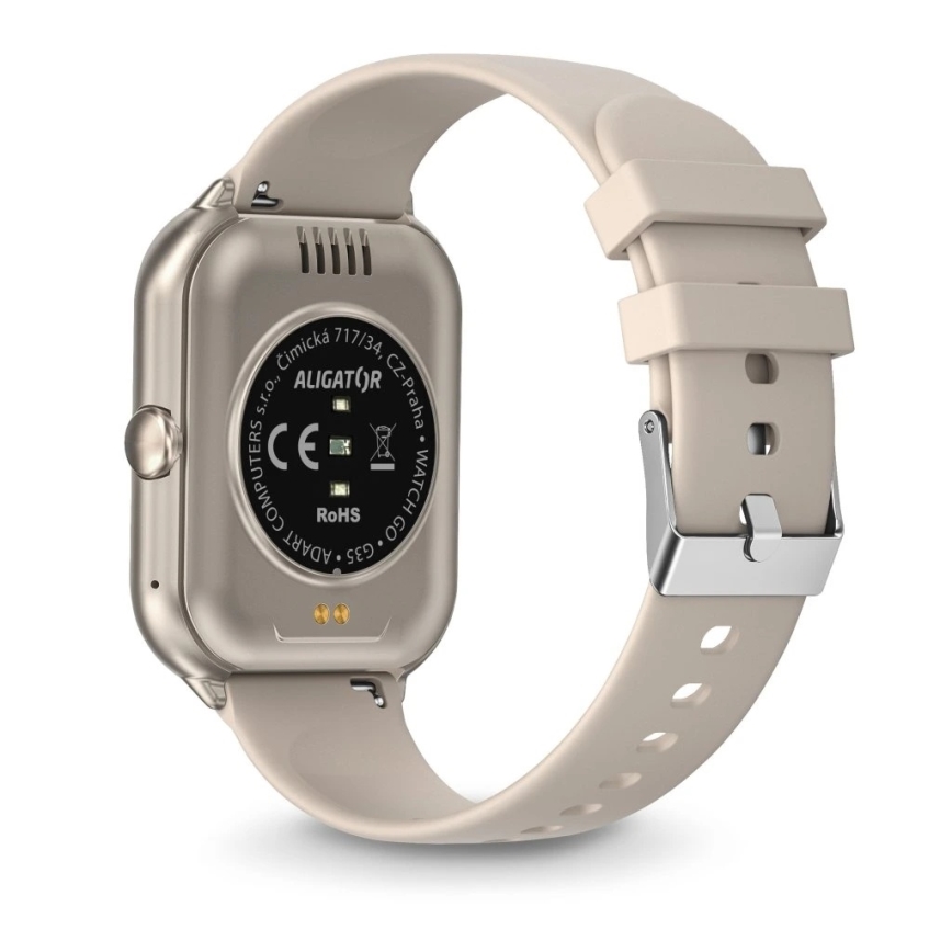 Aligator AW10SR - смарт часовник Watch GO 220 mAh IP67 кремав