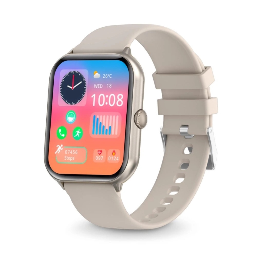 Aligator AW10SR - смарт часовник Watch GO 220 mAh IP67 кремав