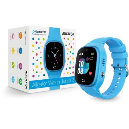 Aligator AW11BE - Смарт часовник Watch Junior 2, 450 mAh, IP67, Wi‑Fi, син