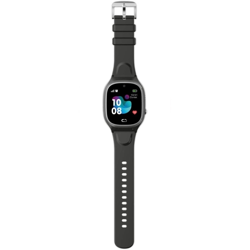 Aligator AW11BK - Смарт часовник Watch Junior 2 450 mAh IP67 Wi-Fi черен