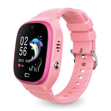 Aligator AW11PK - Смарт часовник Watch Junior 2 450 mAh IP67 Wi-Fi розов