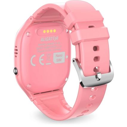 Aligator AW11PK - Смарт часовник Watch Junior 2 450 mAh IP67 Wi-Fi розов