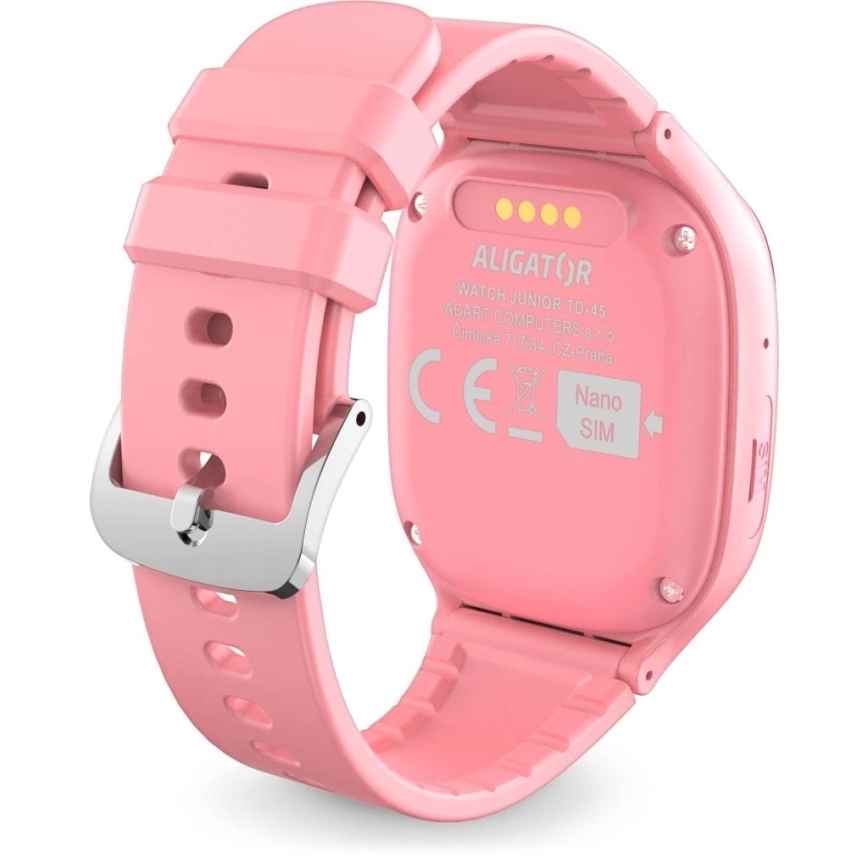 Aligator AW11PK - Смарт часовник Watch Junior 2 450 mAh IP67 Wi-Fi розов