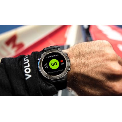 Aligator AW12BK - Смарт часовник с GPS, 500 mAh, IP69K, черен