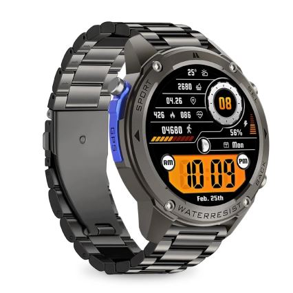 Aligator AW12BK - Смарт часовник с GPS, 500 mAh, IP69K, черен