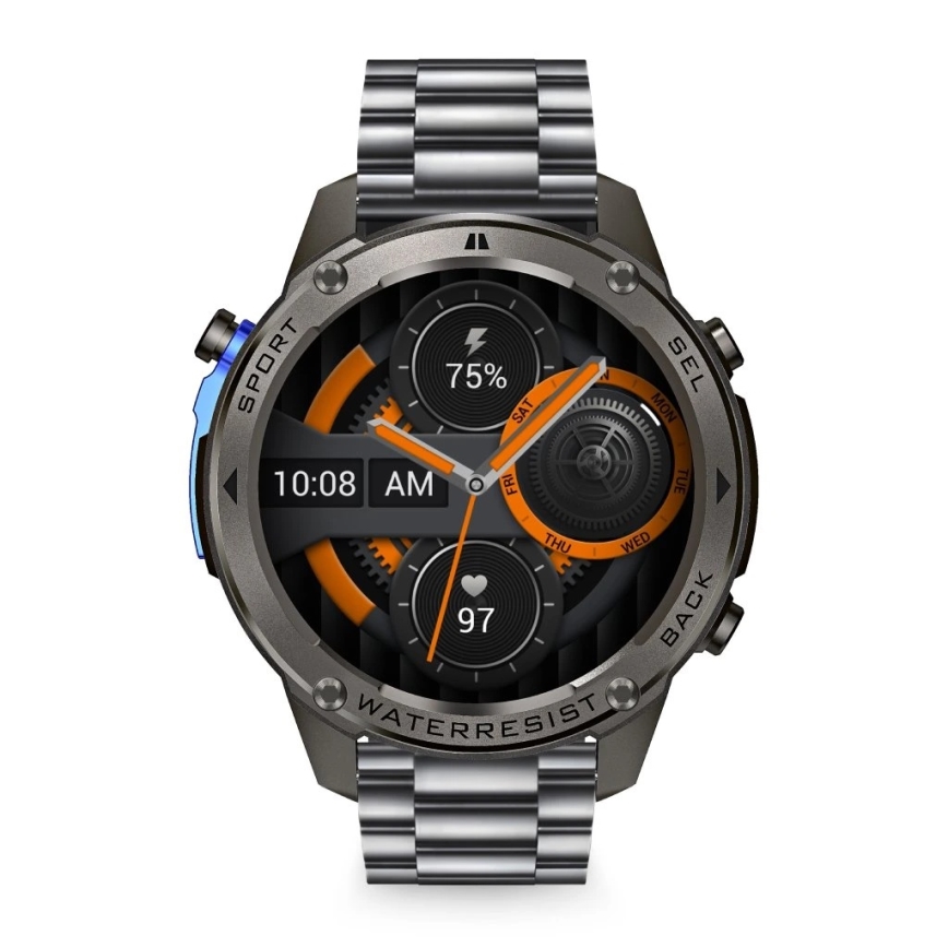 Aligator AW12BK - Смарт часовник с GPS, 500 mAh, IP69K, черен