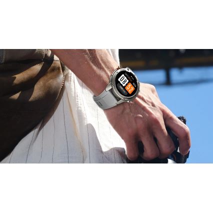 Aligator AW12SR - смарт часовник с GPS, 500 mAh батерия, IP69K, сребрист