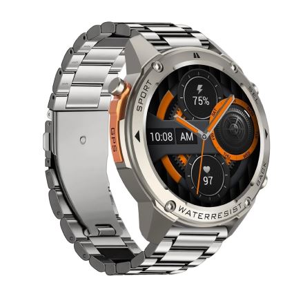 Aligator AW12SR - смарт часовник с GPS, 500 mAh батерия, IP69K, сребрист