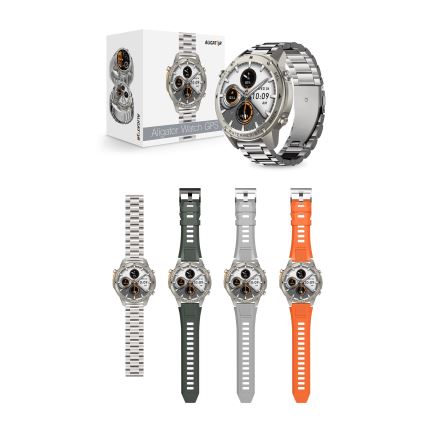 Aligator AW12SR - смарт часовник с GPS, 500 mAh батерия, IP69K, сребрист