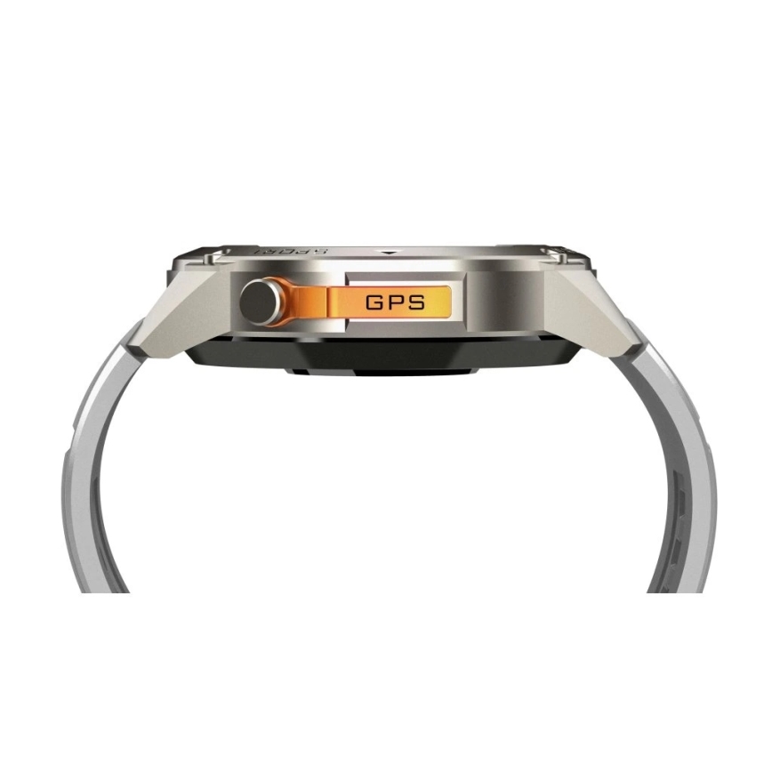 Aligator AW12SR - смарт часовник с GPS, 500 mAh батерия, IP69K, сребрист