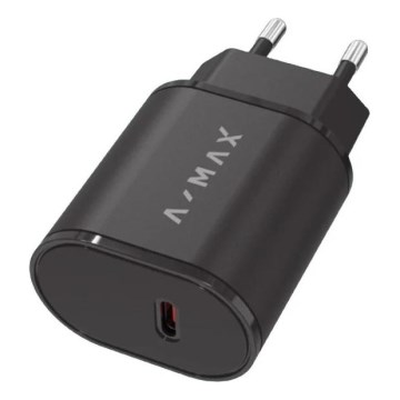 Aligator AX0002V - Адаптер за бързо зареждане A-MAX Power Delivery 20W USB-C черен