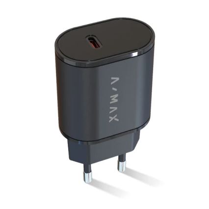 Aligator AX0002V - Адаптер за бързо зареждане A-MAX Power Delivery 20W USB-C черен