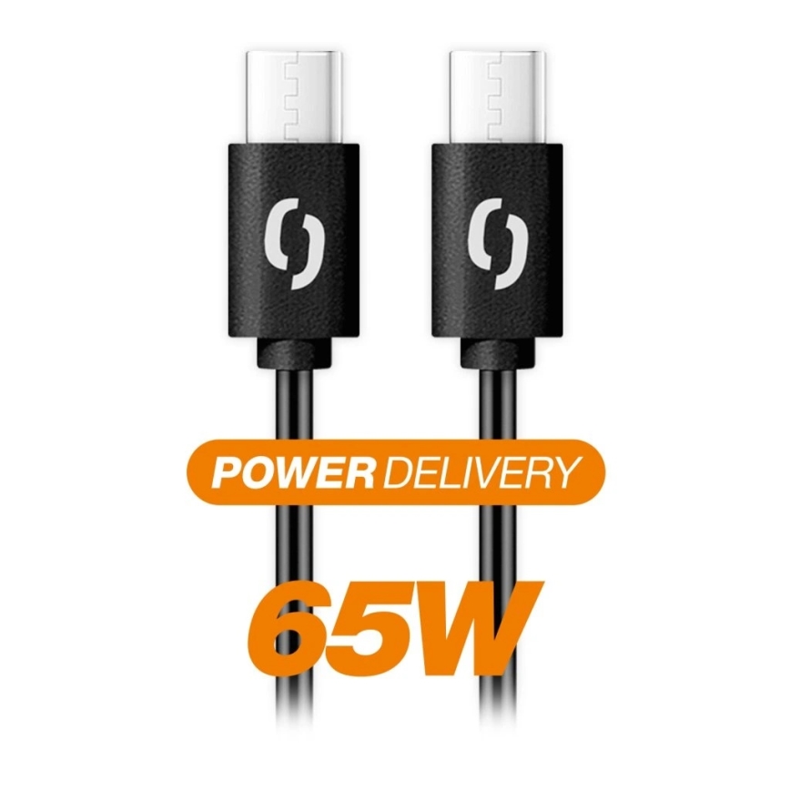 Aligator DATKP54 - USB кабел USB-C към USB-C, 65 W USB Power Delivery (PD), 0,5 m, черен