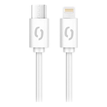 Aligator DATKP57 - USB кабел USB-C към Lightning, 30 W Power Delivery, 0,5 м, бял