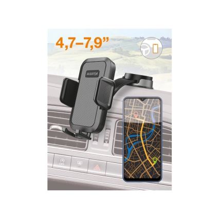 Aligator HA25 - Автомобилен държач за телефон с гъвкаво рамо, черен