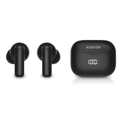 Aligator TWS06 - Безжични слушалки Pods PRO 3 200 mAh + 2x 30 mAh черни