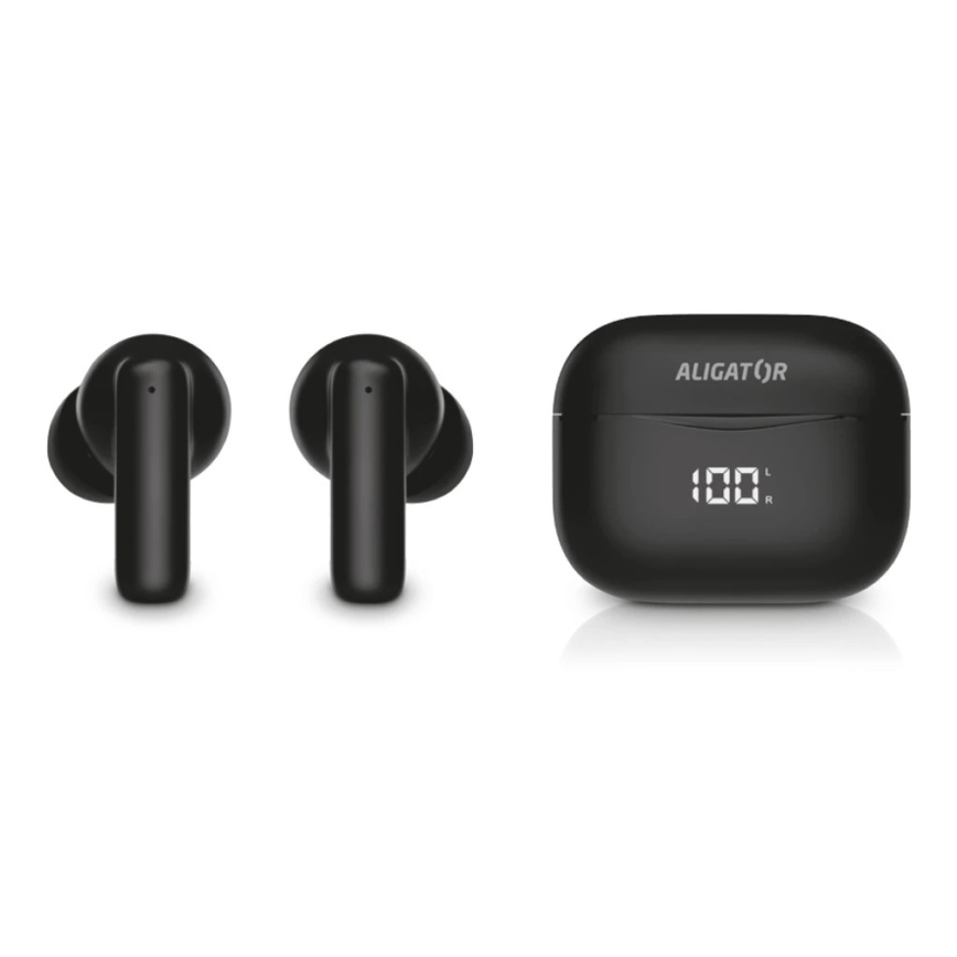 Aligator TWS06 - Безжични слушалки Pods PRO 3 200 mAh + 2x 30 mAh черни