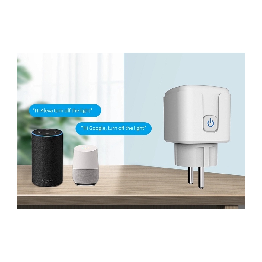 Aligator WAL001 - Умен контакт 3680W/230V/Тип E/16A Wi-Fi Tuya